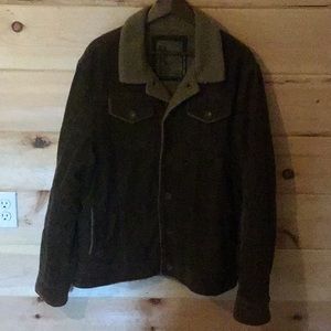 BKE Men’s Brown/ Tan Fleece andCord Jacket